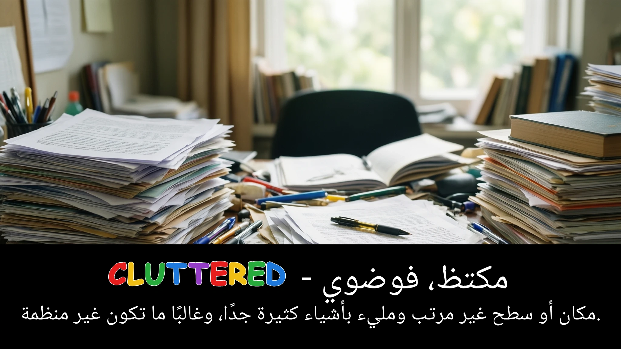 Arabic Illustration for cluttered